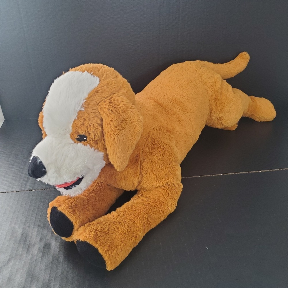 BenBen Ben Ben Brown Dog‎ Plush White Face Large 24" Stuffed Animal Pillow 2021